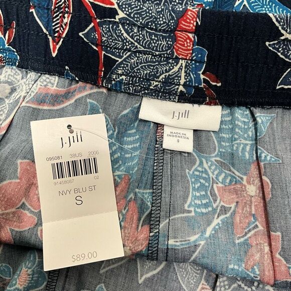 J. JILL Wide Leg Crop Floral Pants - Picture 4 of 5